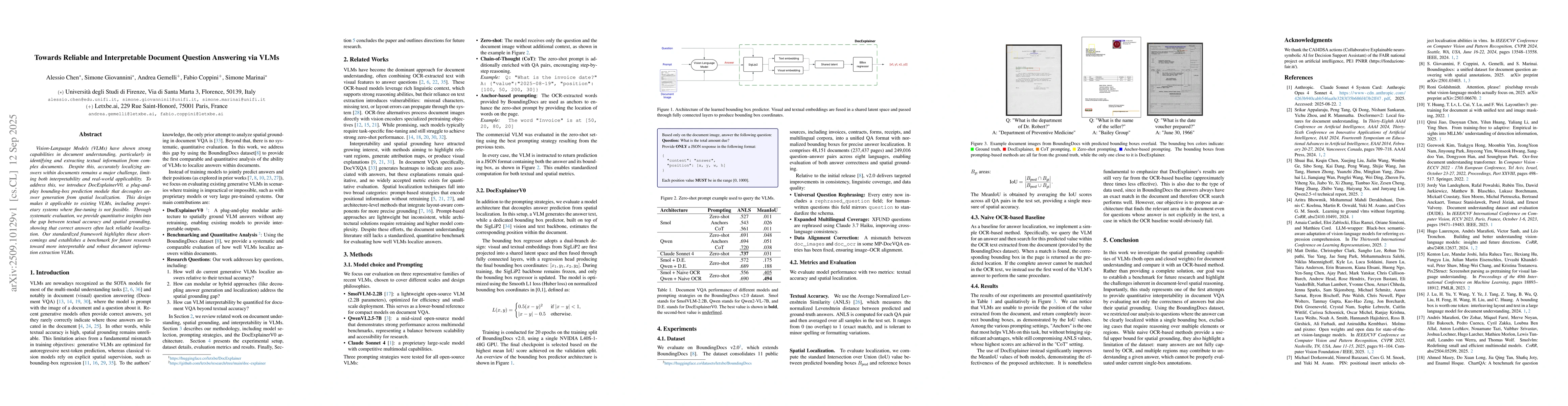 Thumbnail for Towards Reliable and Interpretable Document Question Answering via VLMs