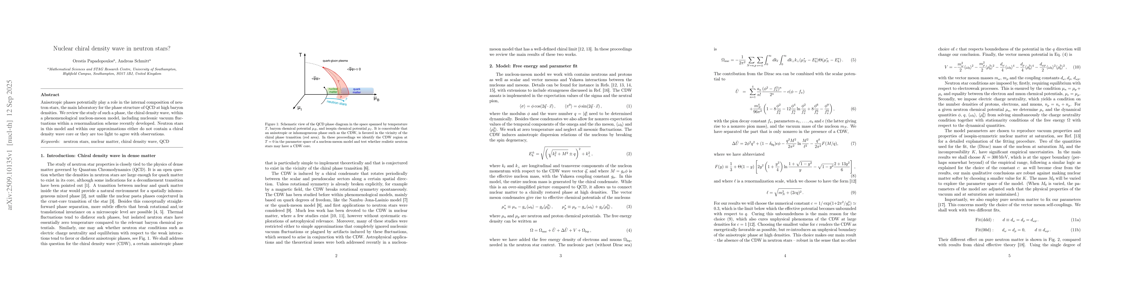 Thumbnail for Nuclear chiral density wave in neutron stars?