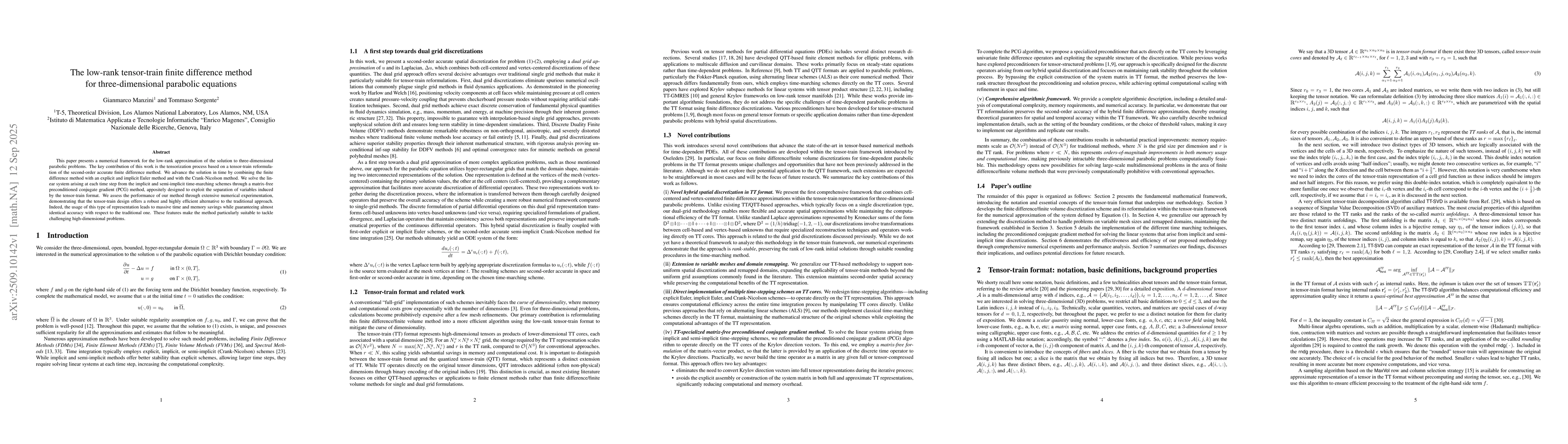 Thumbnail for The low-rank tensor-train finite difference method for three-dimensional
  parabolic equations