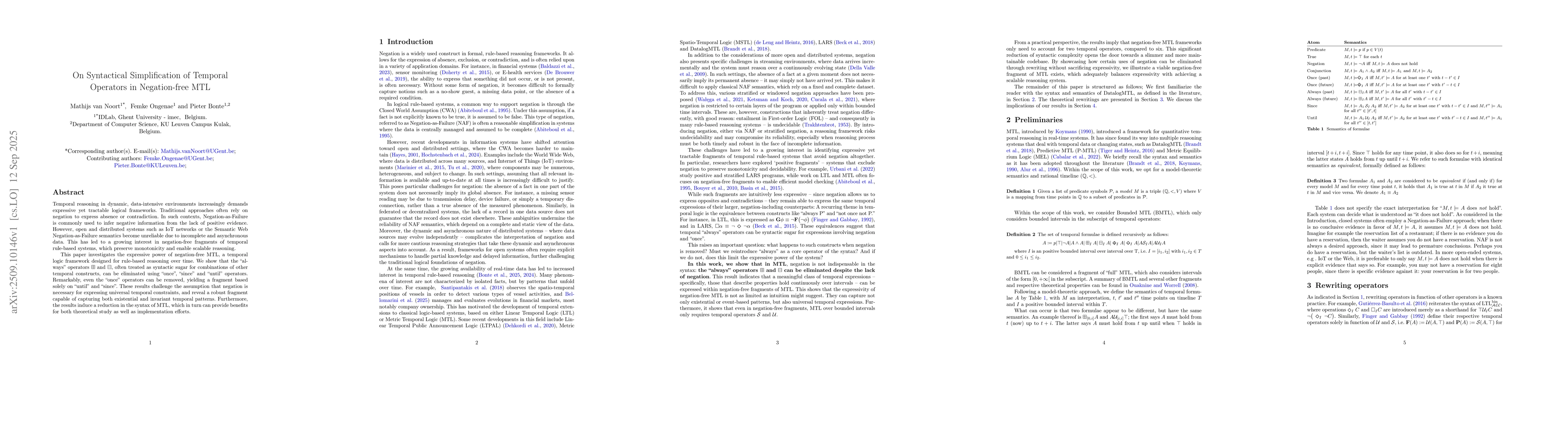 Thumbnail for On Syntactical Simplification of Temporal Operators in Negation-free MTL