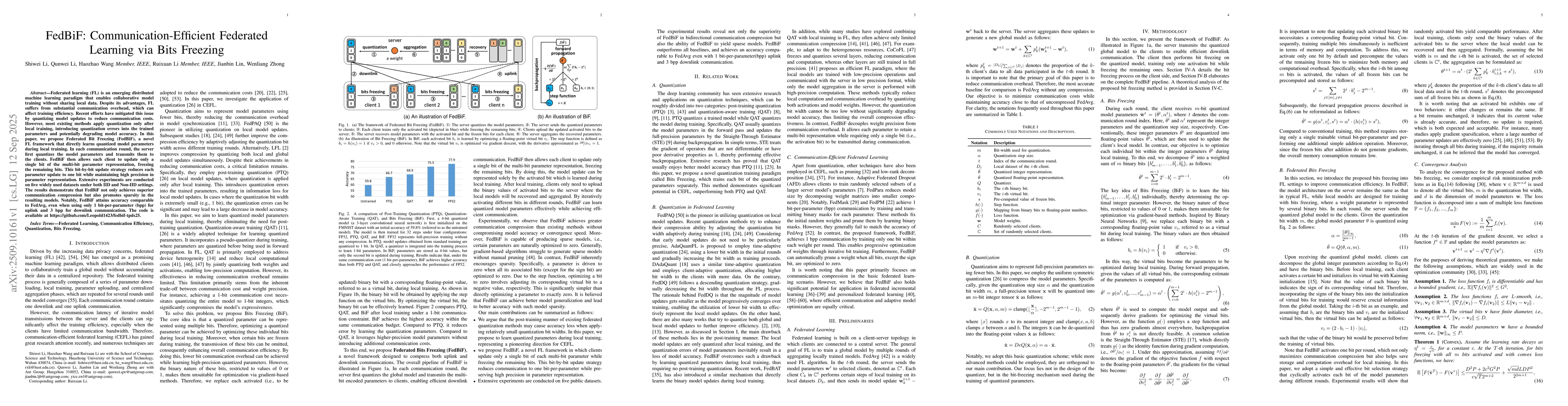 Thumbnail for FedBiF: Communication-Efficient Federated Learning via Bits Freezing