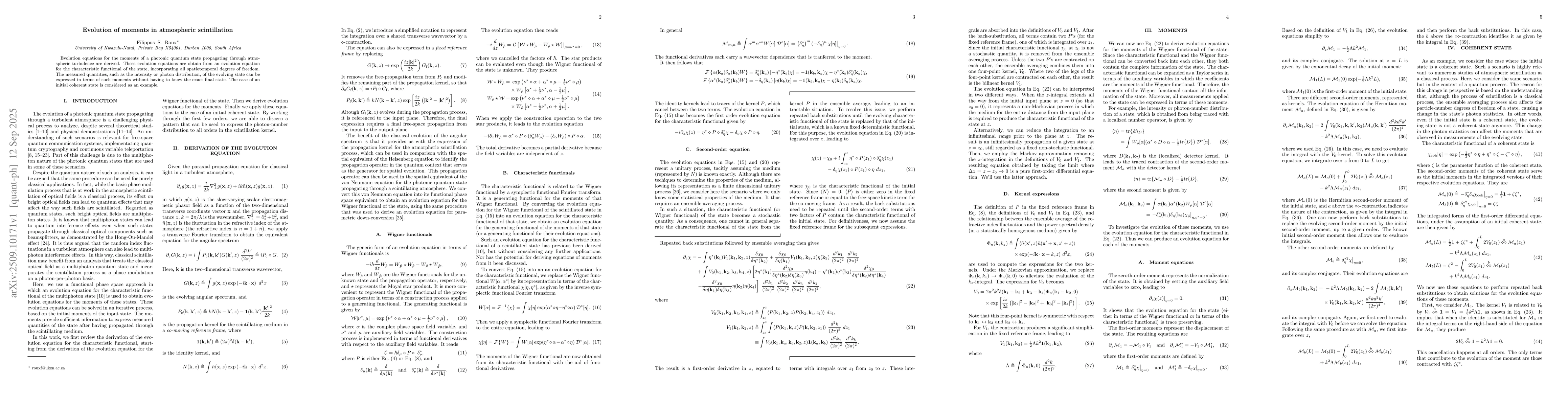 Thumbnail for Evolution of moments in atmospheric scintillation