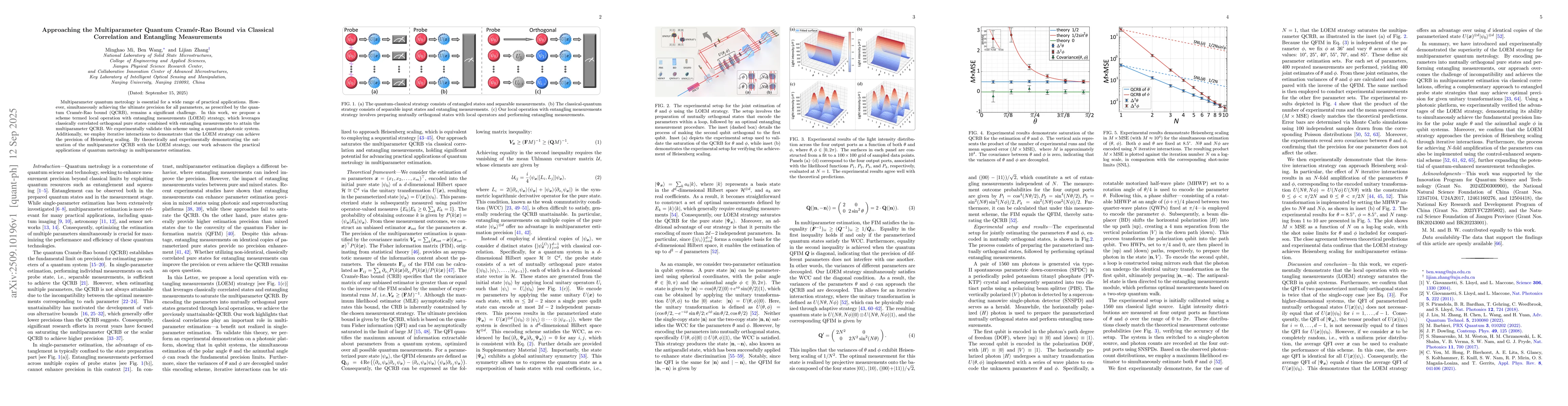 Thumbnail for Approaching the Multiparameter Quantum Cramér-Rao Bound via Classical
  Correlation and Entangling Measurements