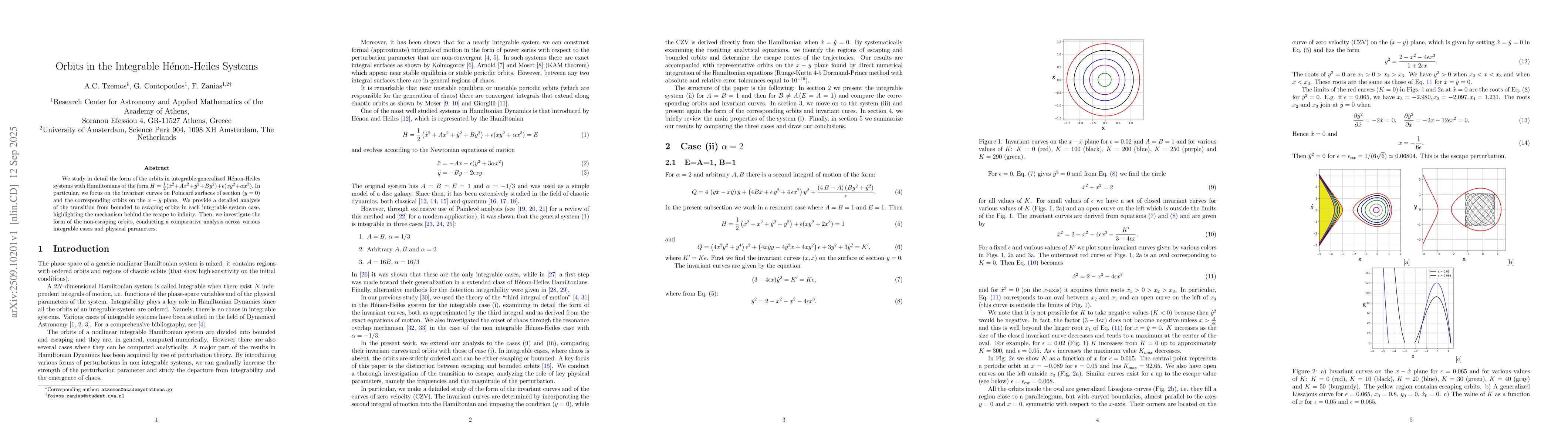 Thumbnail for Orbits in the integrable Hénon-Heiles systems