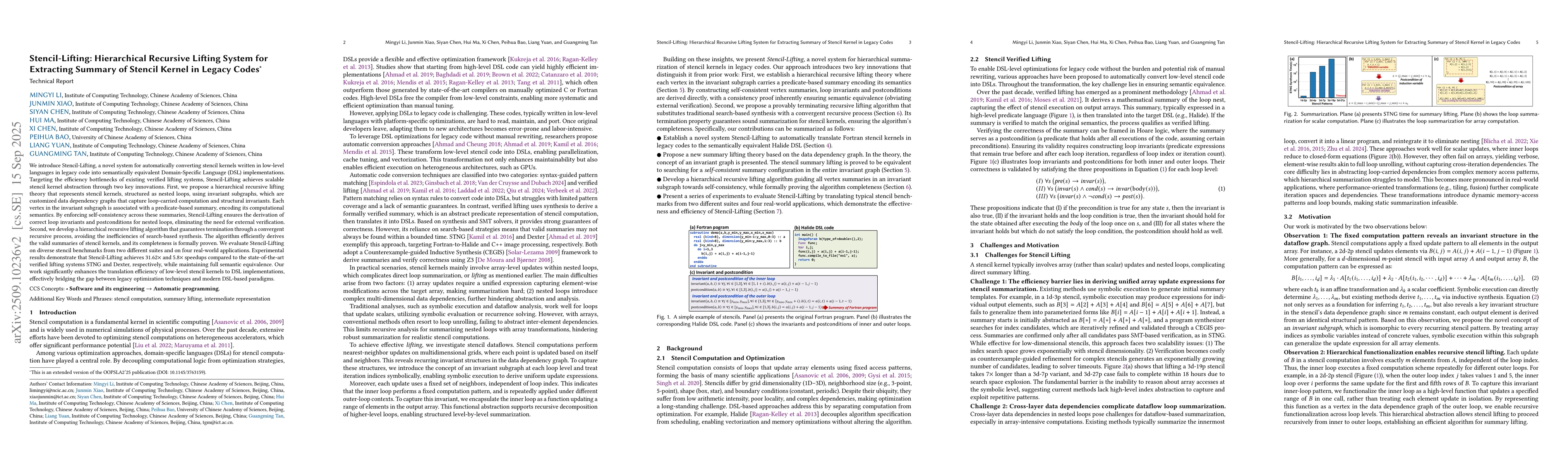Thumbnail for Stencil-Lifting: Hierarchical Recursive Lifting System for Extracting
  Summary of Stencil Kernel in Legacy Codes