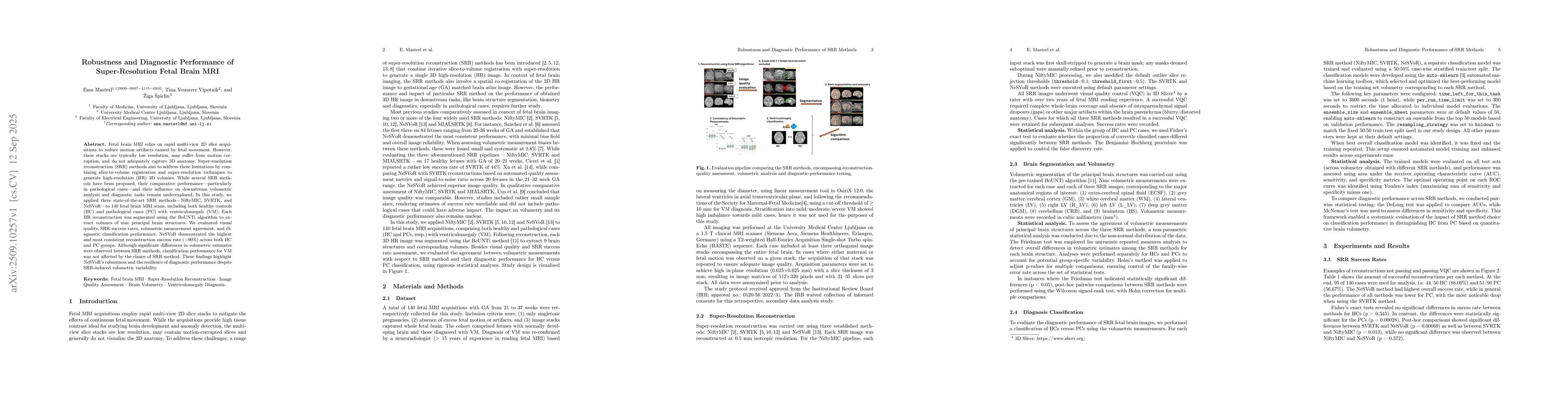 Thumbnail for Robustness and Diagnostic Performance of Super-Resolution Fetal Brain
  MRI