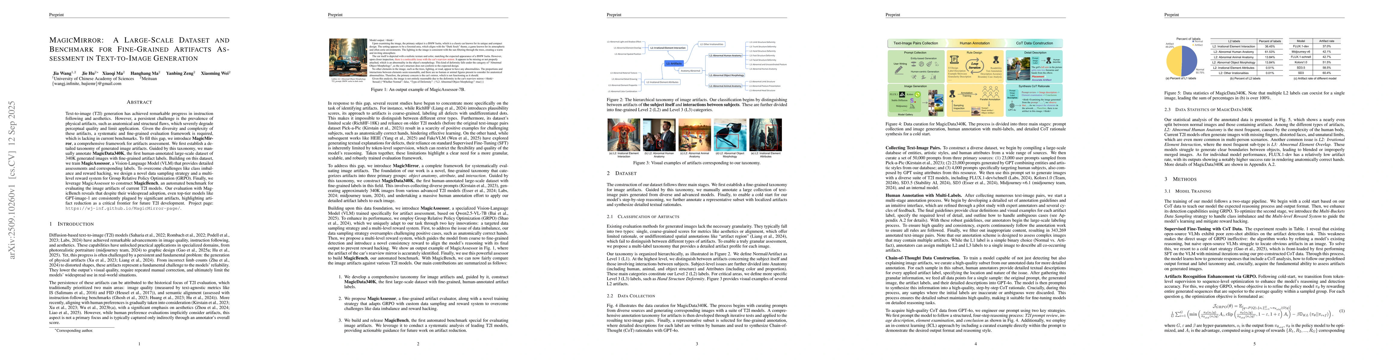Thumbnail for MagicMirror: A Large-Scale Dataset and Benchmark for Fine-Grained
  Artifacts Assessment in Text-to-Image Generation