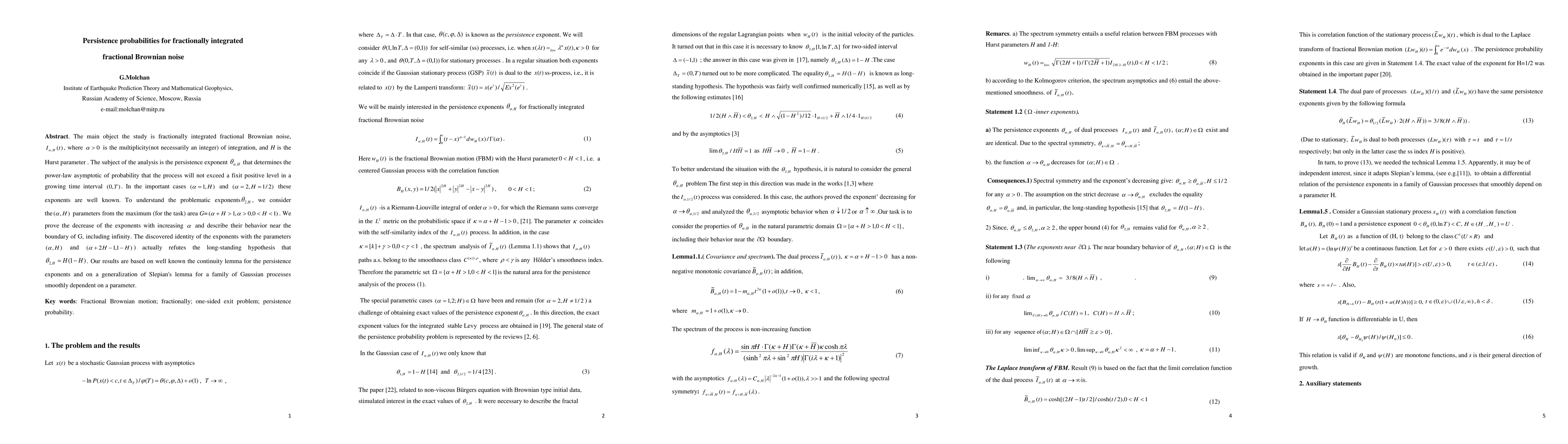 Thumbnail for Persistence probabilities for fractionally integrated fractional
  Brownian noise