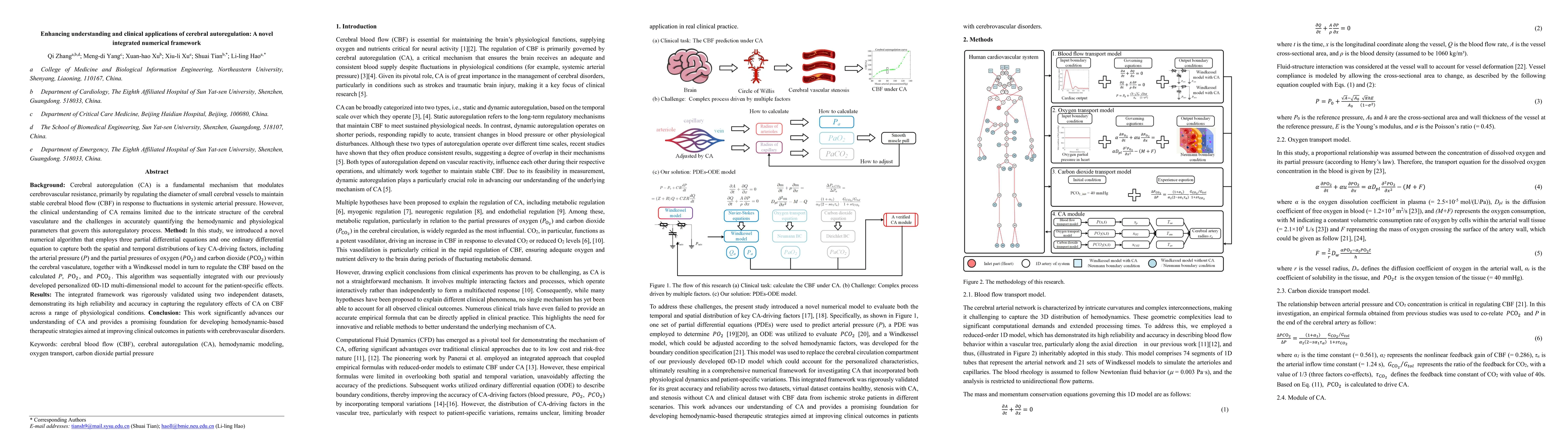 Thumbnail for Enhancing understanding and clinical applications of cerebral
  autoregulation: A novel integrated numerical framework