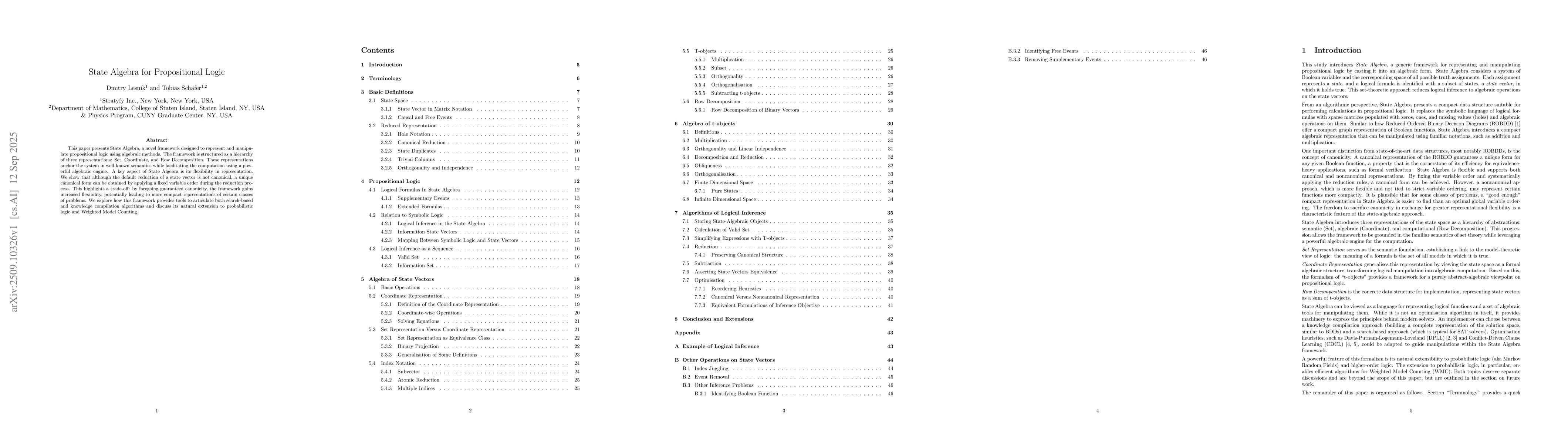 Thumbnail for State Algebra for Propositional Logic