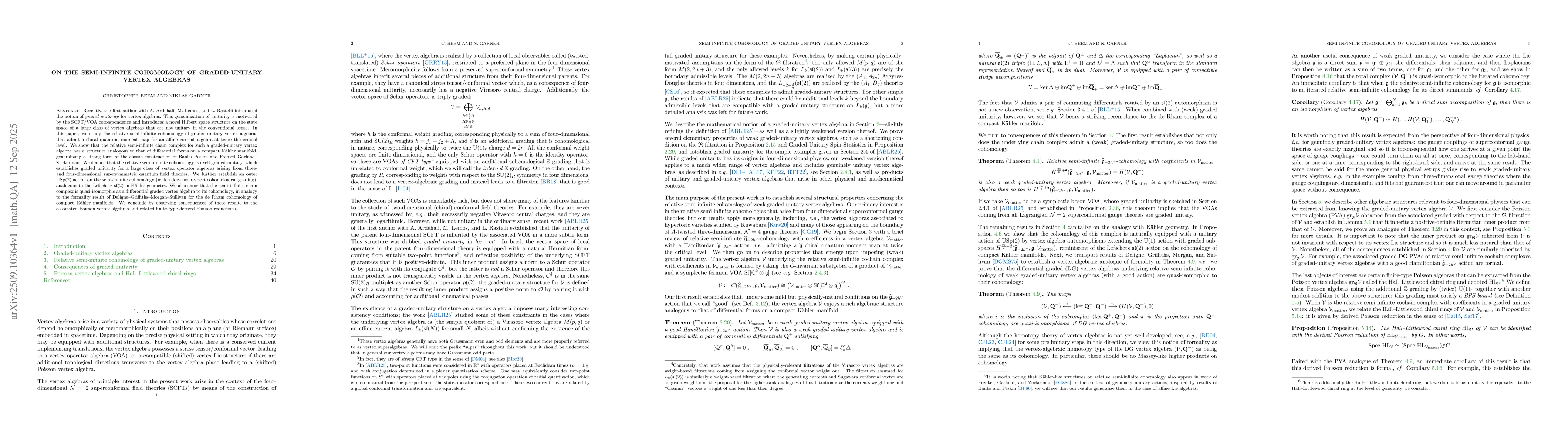 Thumbnail for On the semi-infinite cohomology of graded-unitary vertex algebras