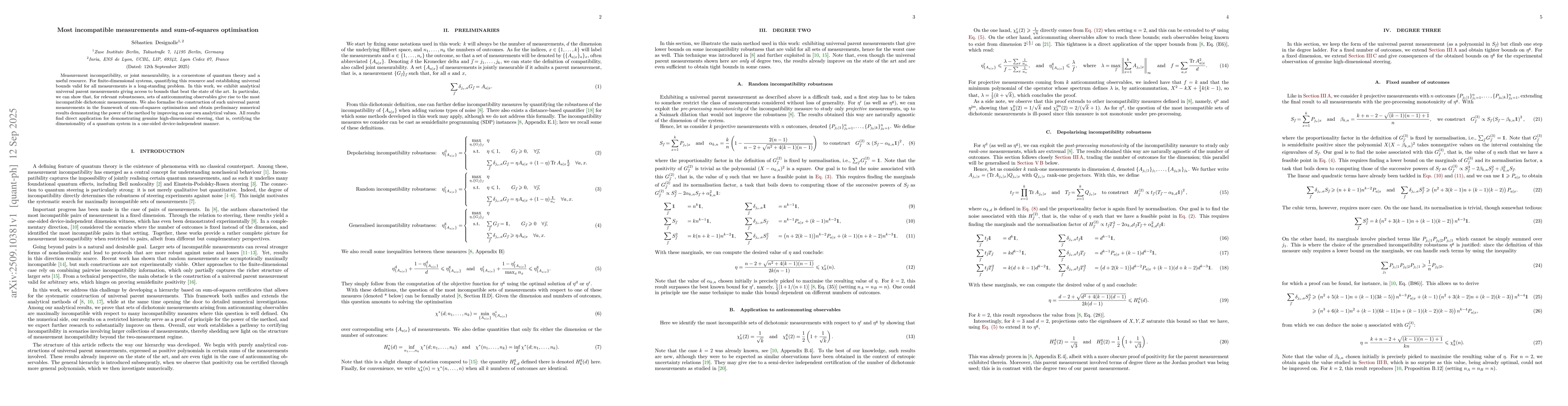 Thumbnail for Most incompatible measurements and sum-of-squares optimisation