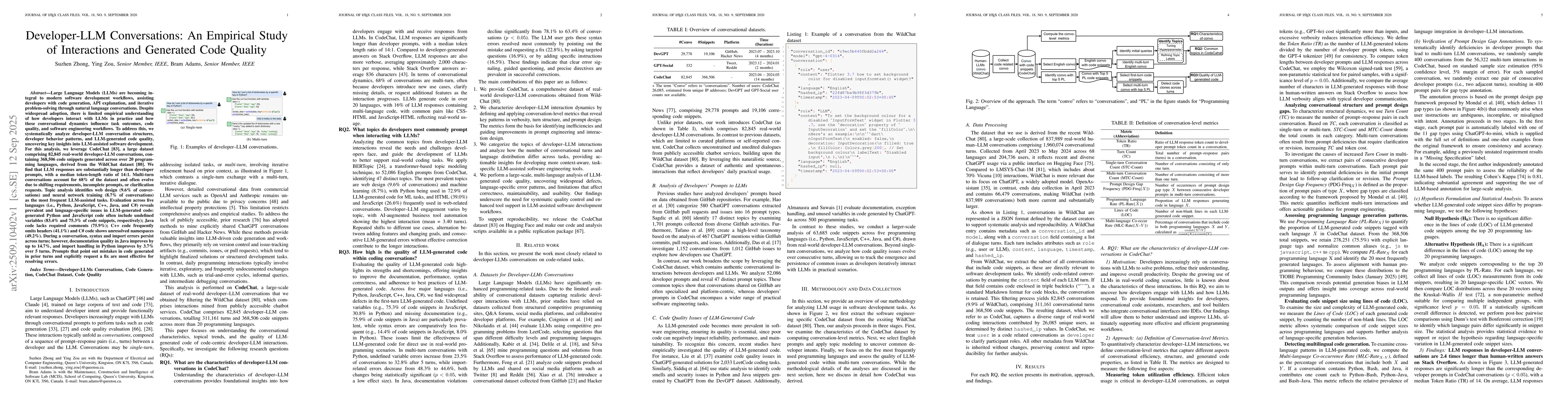 Thumbnail for Developer-LLM Conversations: An Empirical Study of Interactions and
  Generated Code Quality