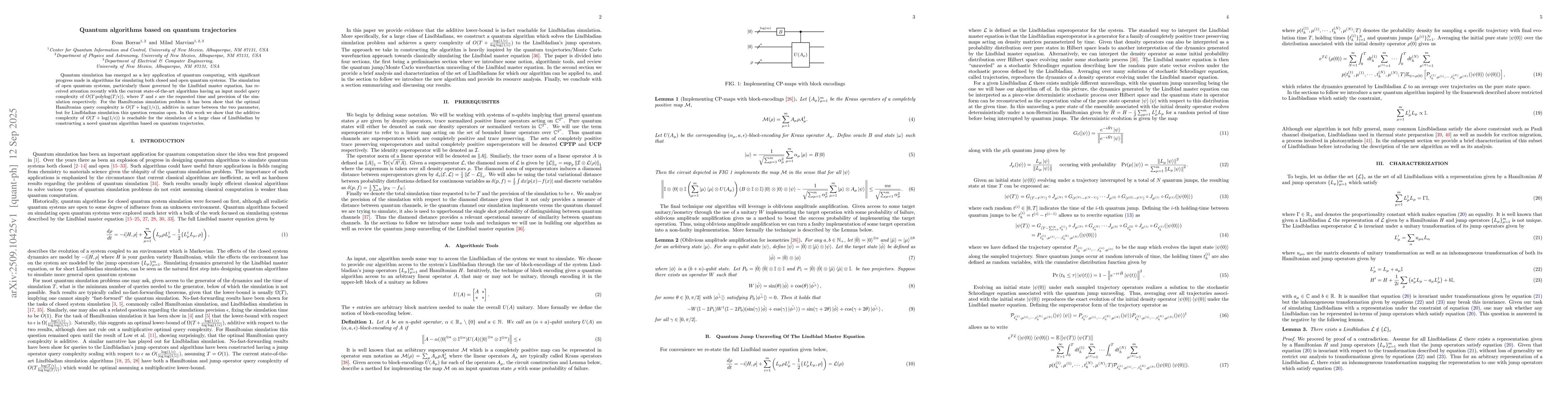 Thumbnail for Quantum algorithms based on quantum trajectories