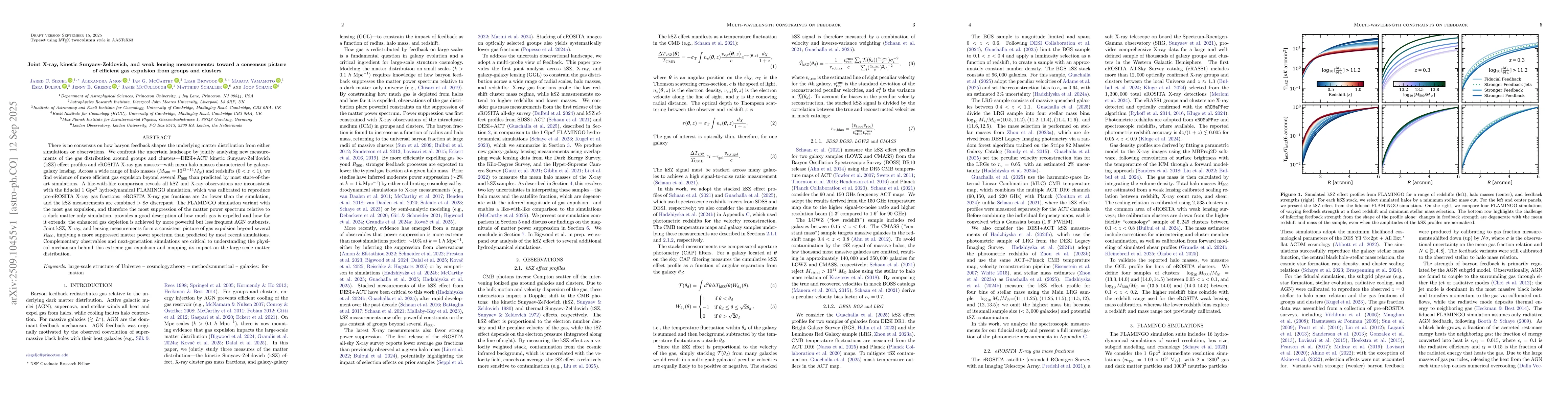 Thumbnail for Joint X-ray, kinetic Sunyaev-Zeldovich, and weak lensing measurements:
  toward a consensus picture of efficient gas expulsion from groups and
  clusters
