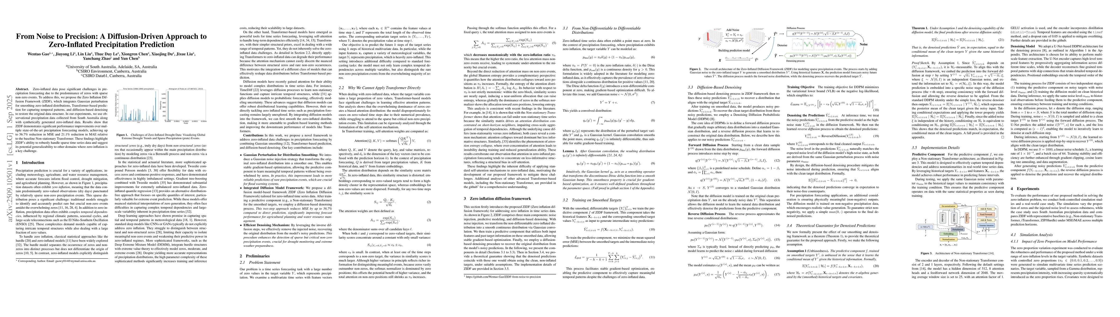 Thumbnail for From Noise to Precision: A Diffusion-Driven Approach to Zero-Inflated
  Precipitation Prediction