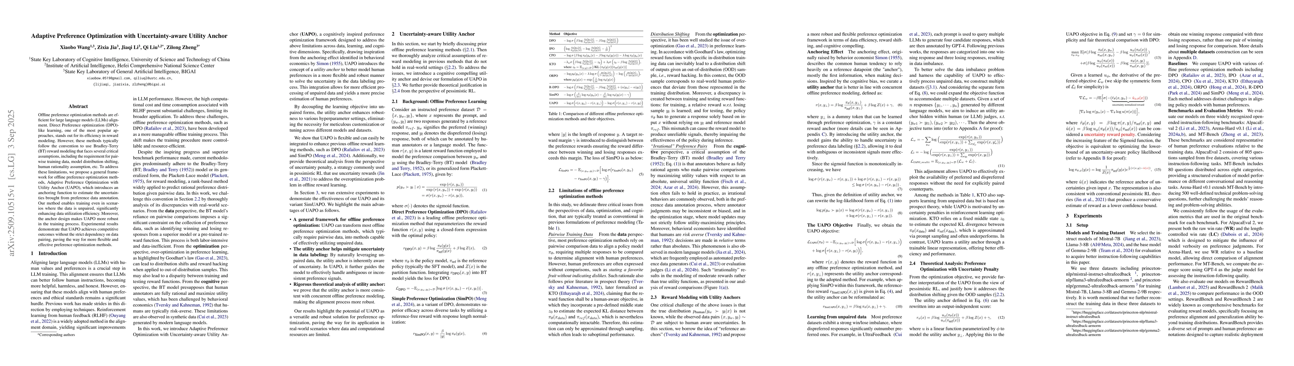 Thumbnail for Adaptive Preference Optimization with Uncertainty-aware Utility Anchor