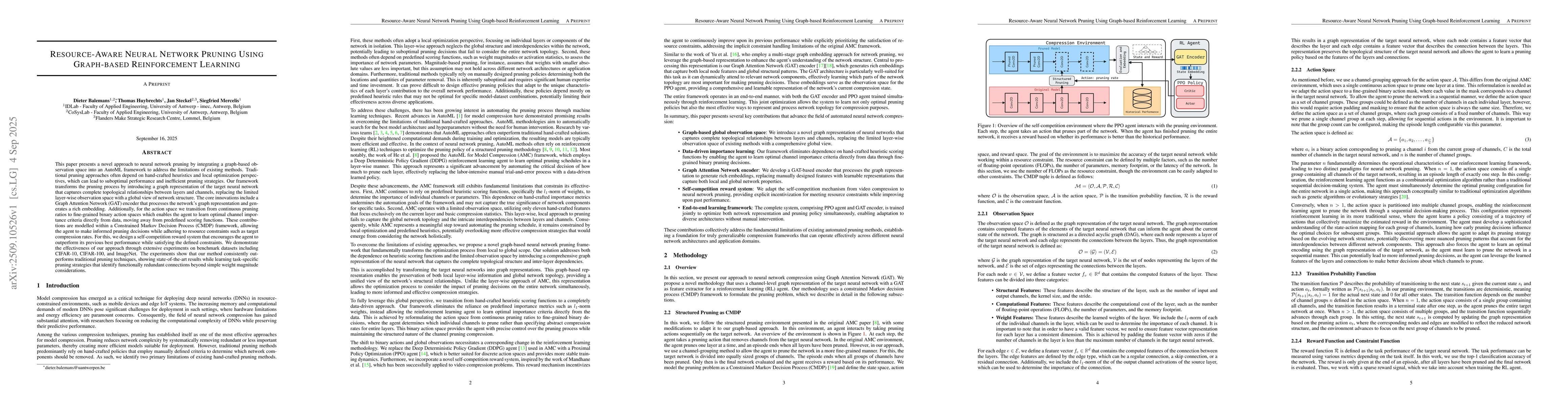 Thumbnail for Resource-Aware Neural Network Pruning Using Graph-based Reinforcement
  Learning