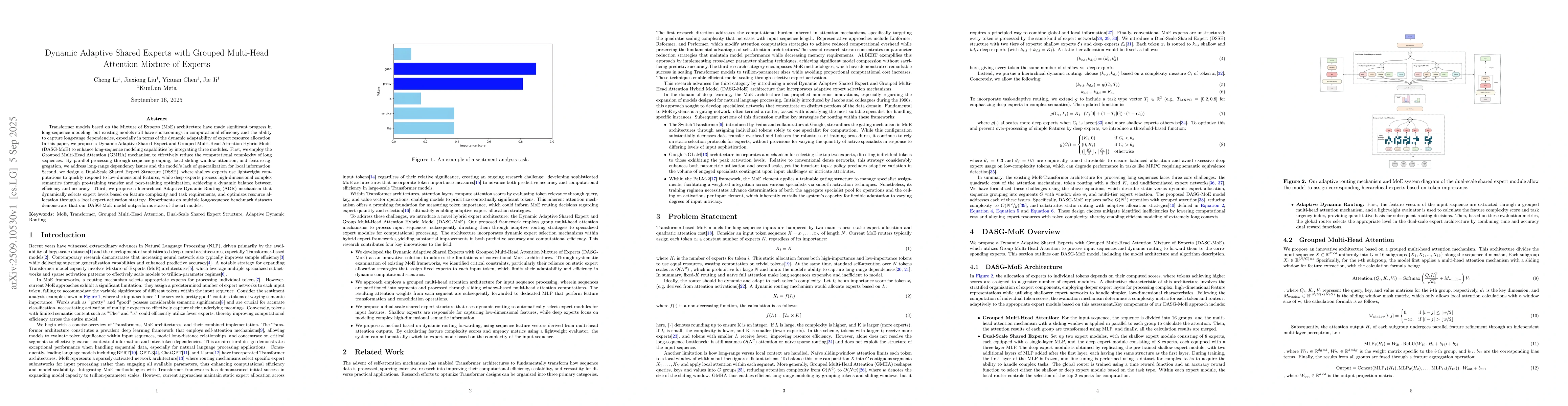 Thumbnail for Dynamic Adaptive Shared Experts with Grouped Multi-Head Attention
  Mixture of Experts