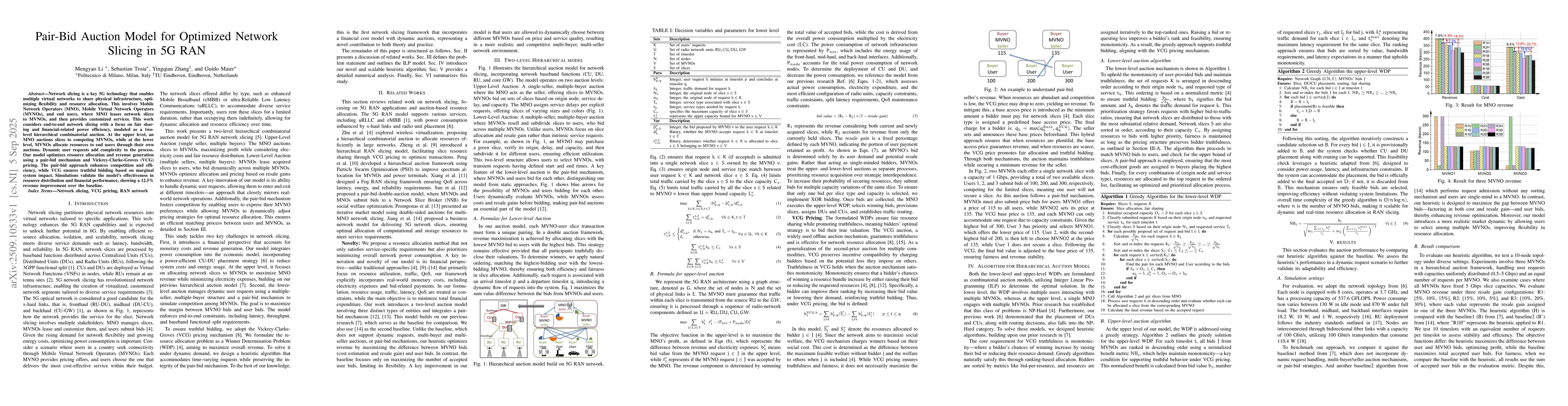 Thumbnail for Pair-Bid Auction Model for Optimized Network Slicing in 5G RAN