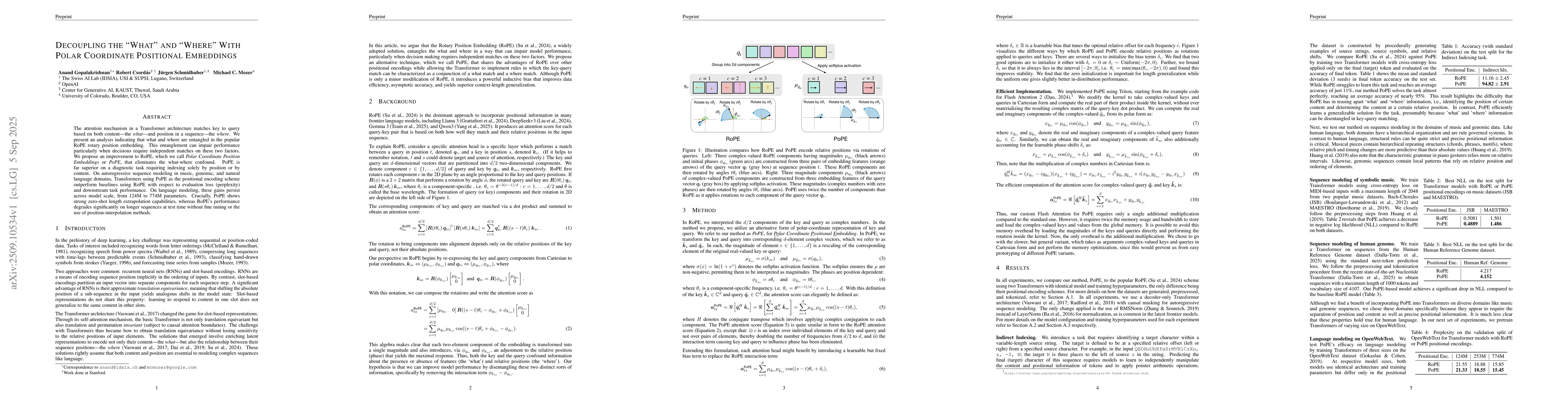 Thumbnail for Decoupling the "What" and "Where" With Polar Coordinate Positional
  Embeddings