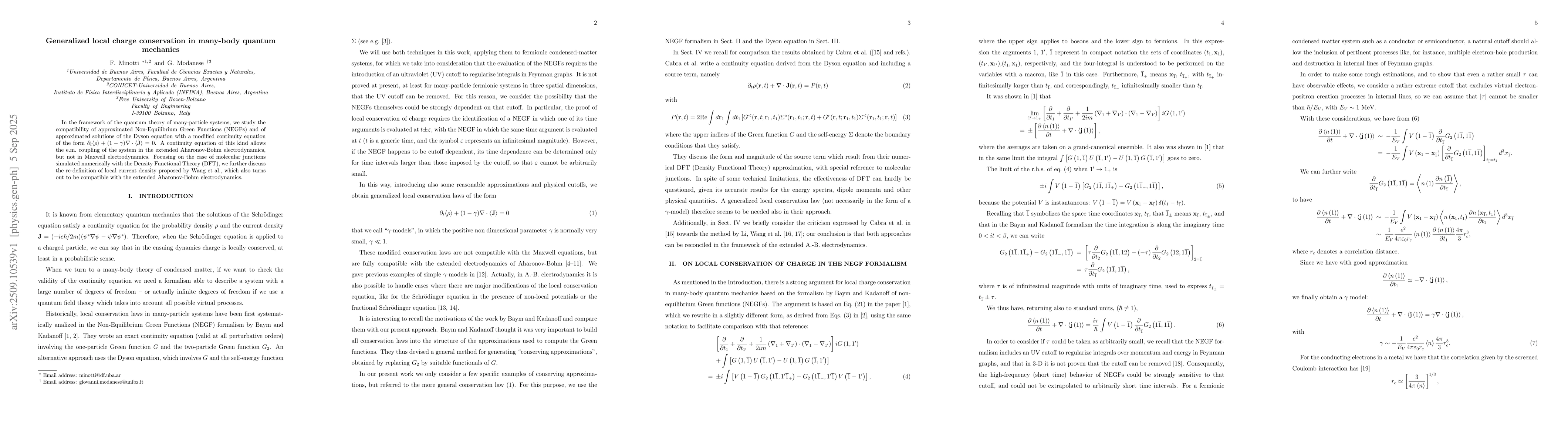 Thumbnail for Generalized local charge conservation in many-body quantum mechanics