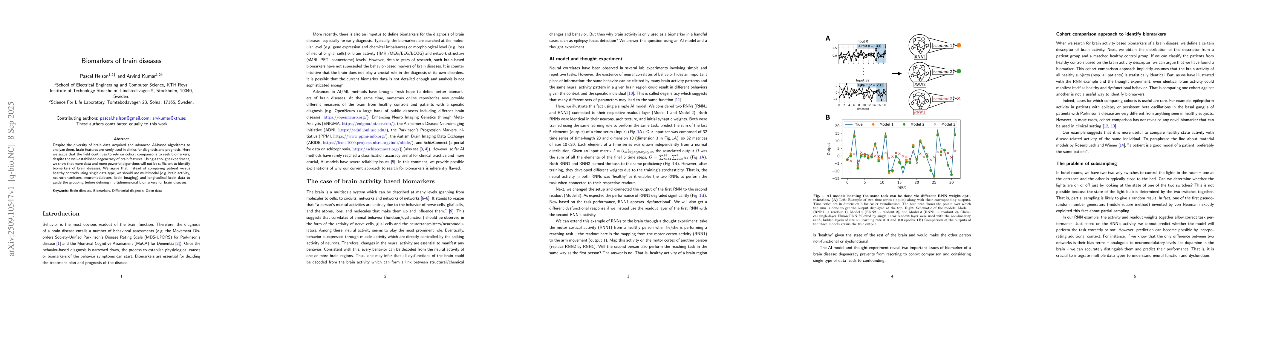 Thumbnail for Biomarkers of brain diseases