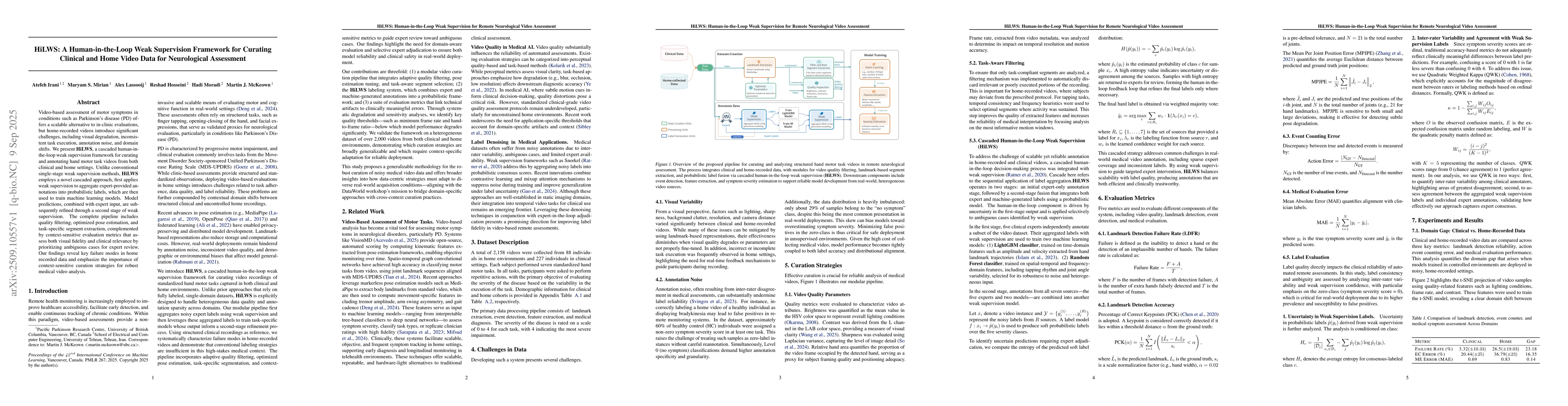 Thumbnail for HiLWS: A Human-in-the-Loop Weak Supervision Framework for Curating
  Clinical and Home Video Data for Neurological Assessment