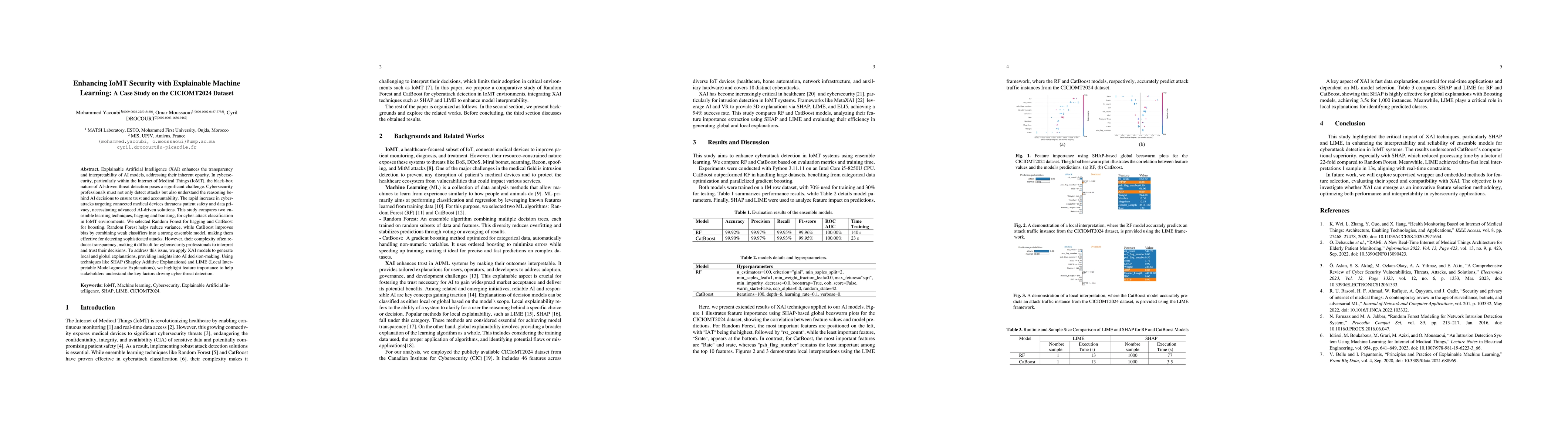 Thumbnail for Enhancing IoMT Security with Explainable Machine Learning: A Case Study
  on the CICIOMT2024 Dataset