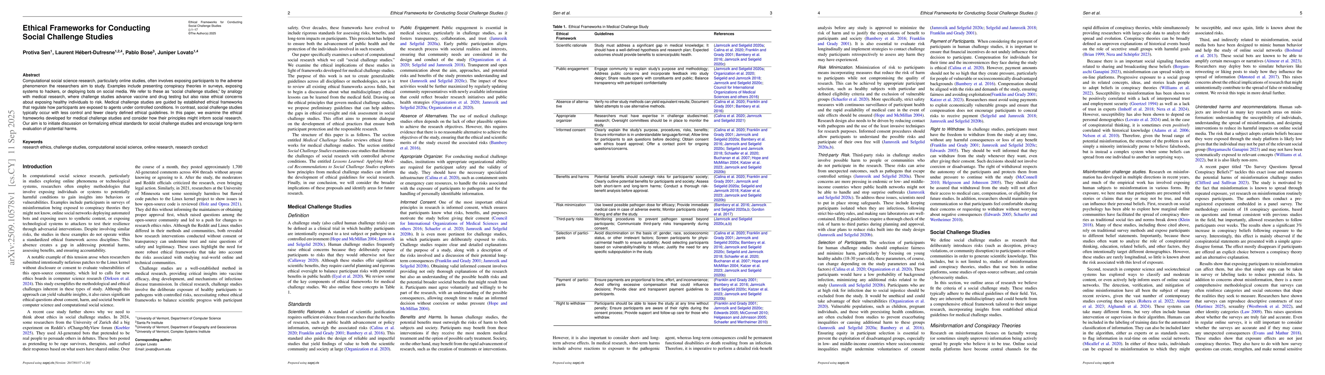 Thumbnail for Ethical Frameworks for Conducting Social Challenge Studies