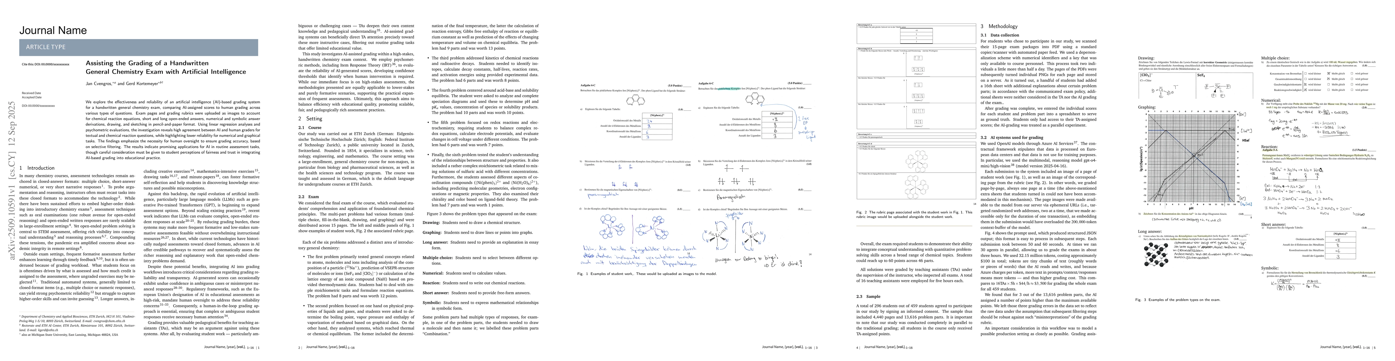 Thumbnail for Assisting the Grading of a Handwritten General Chemistry Exam with
  Artificial Intelligence