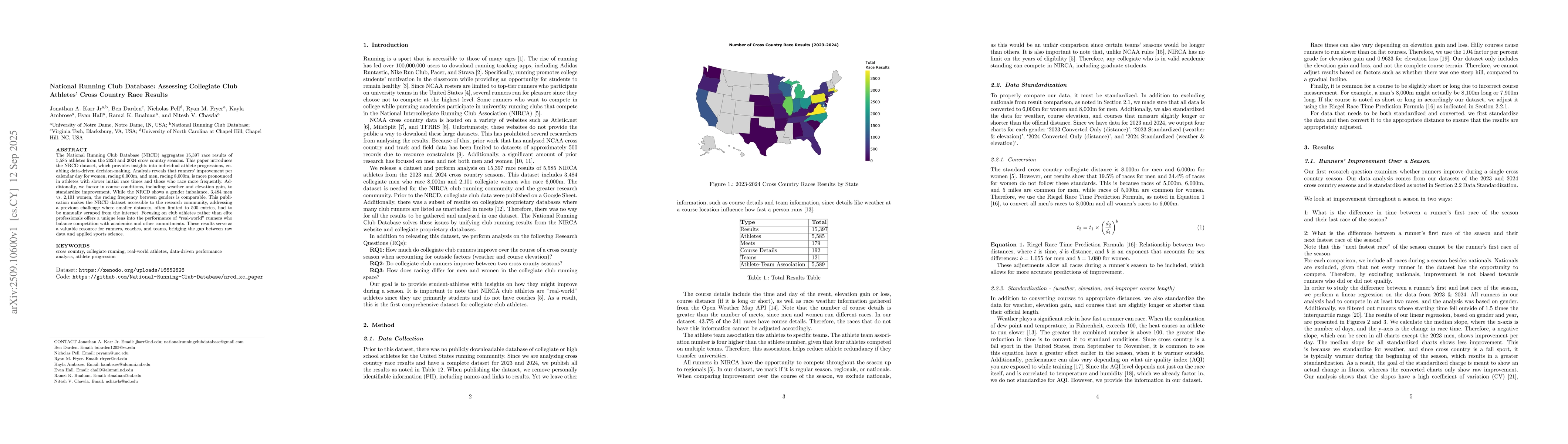 Thumbnail for National Running Club Database: Assessing Collegiate Club Athletes'
  Cross Country Race Results