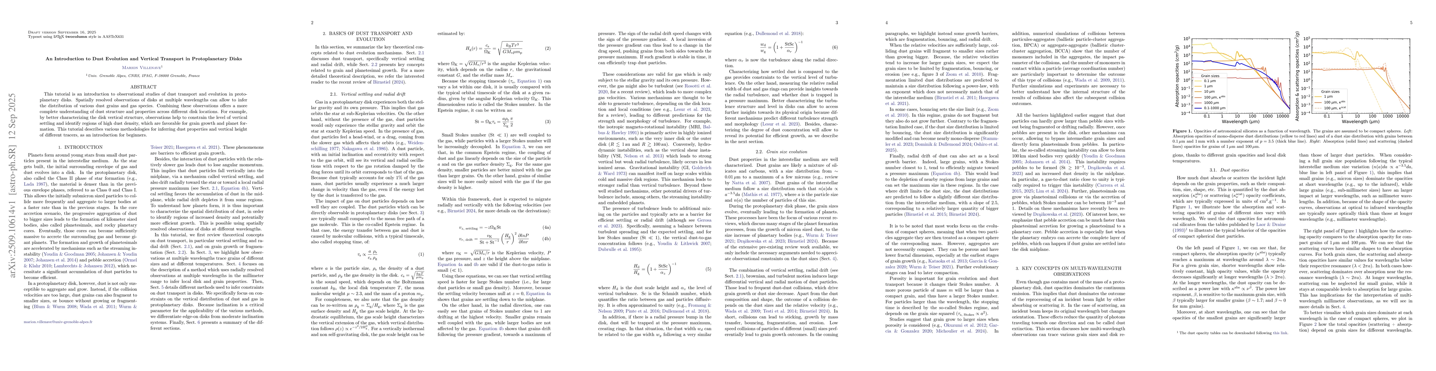 Thumbnail for An Introduction to Dust Evolution and Vertical Transport in
  Protoplanetary Disks