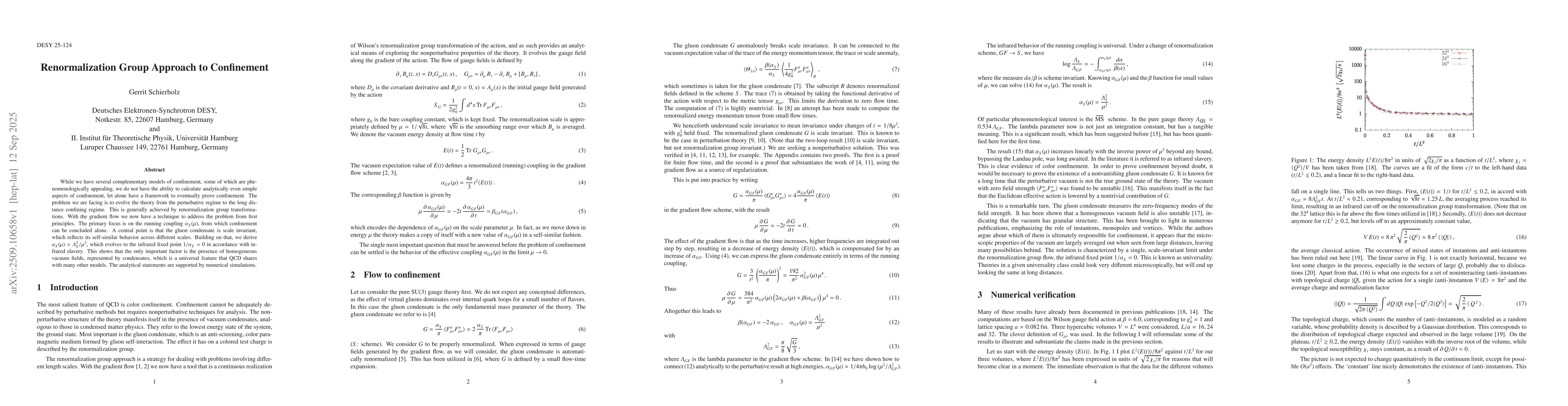 Thumbnail for Renormalization Group Approach to Confinement