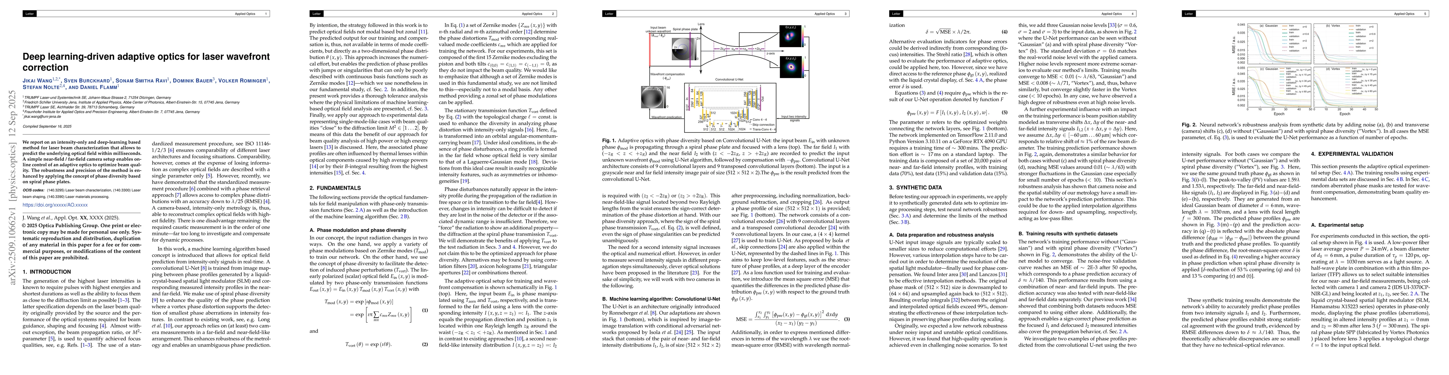 Thumbnail for Deep learning-driven adaptive optics for laser wavefront correction
