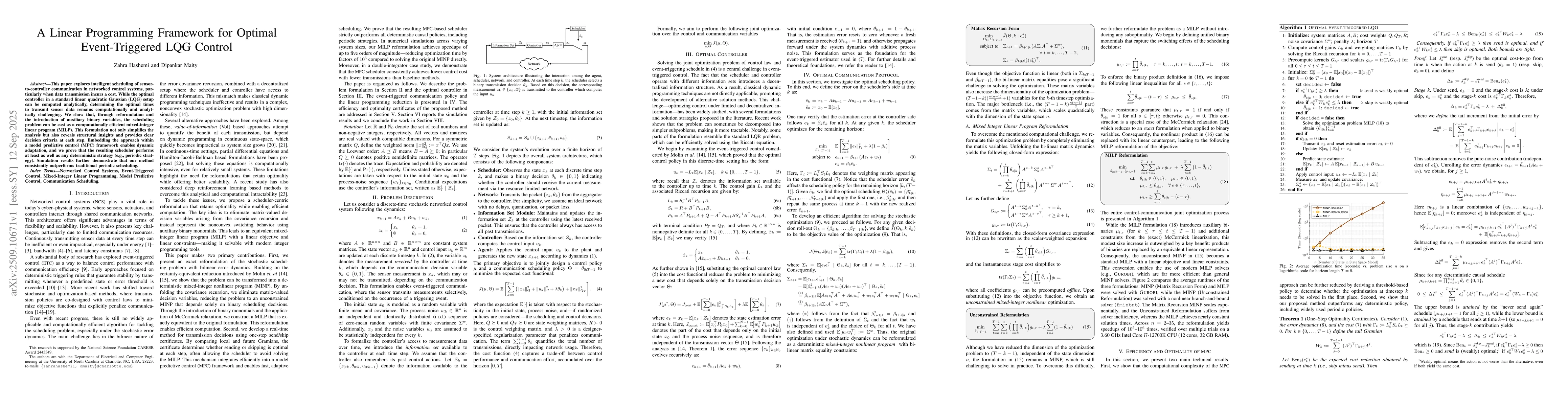 Thumbnail for A Linear Programming Framework for Optimal Event-Triggered LQG Control