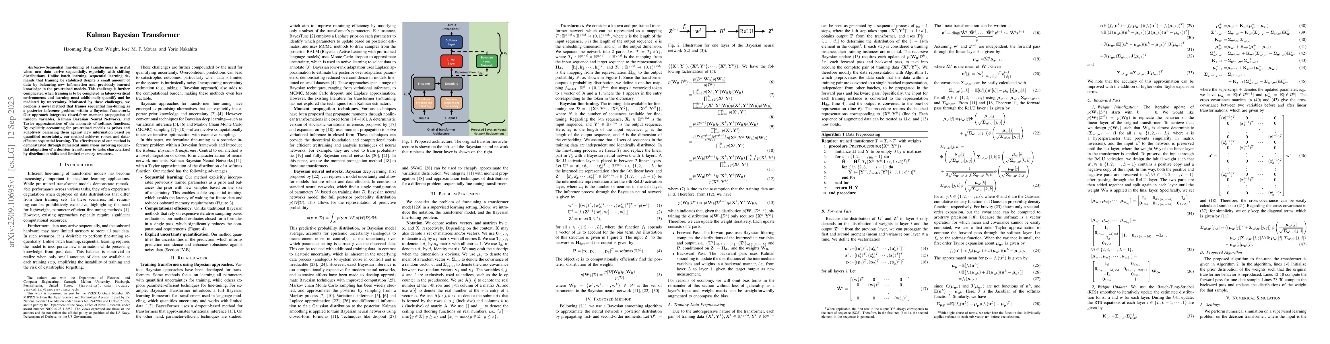 Thumbnail for Kalman Bayesian Transformer