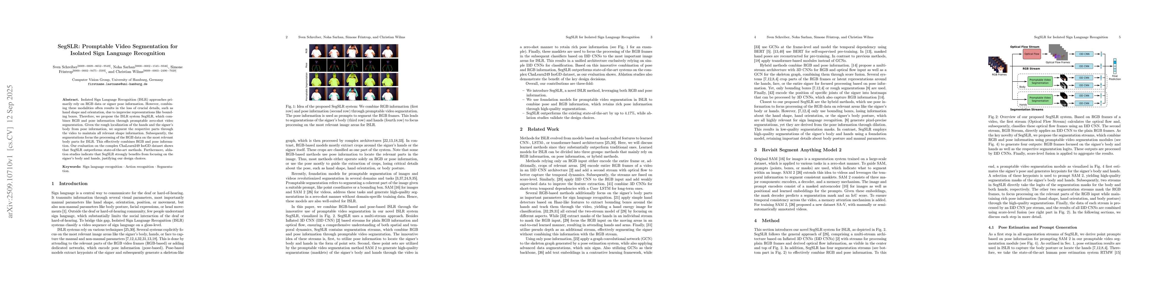 Thumbnail for SegSLR: Promptable Video Segmentation for Isolated Sign Language
  Recognition