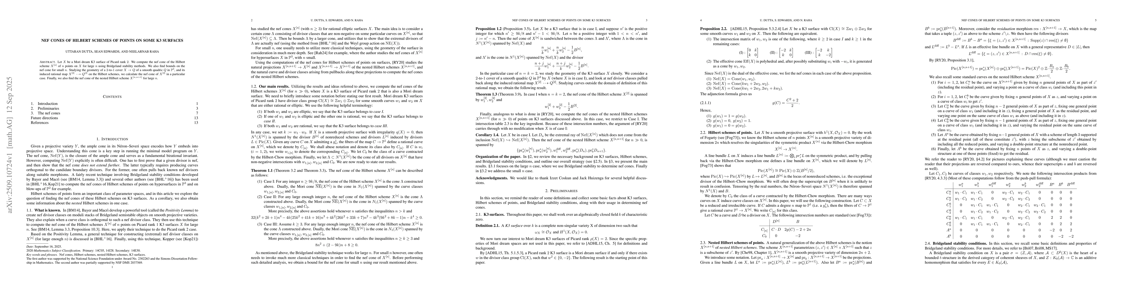 Thumbnail for Nef cones of Hilbert schemes of points on some K3 surfaces