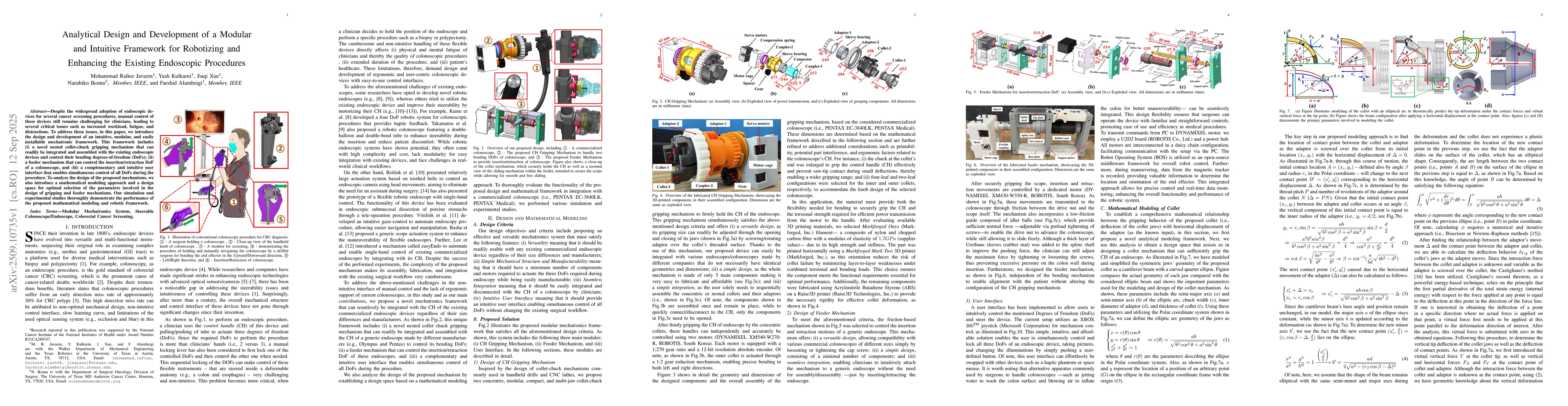 Thumbnail for Analytical Design and Development of a Modular and Intuitive Framework
  for Robotizing and Enhancing the Existing Endoscopic Procedures