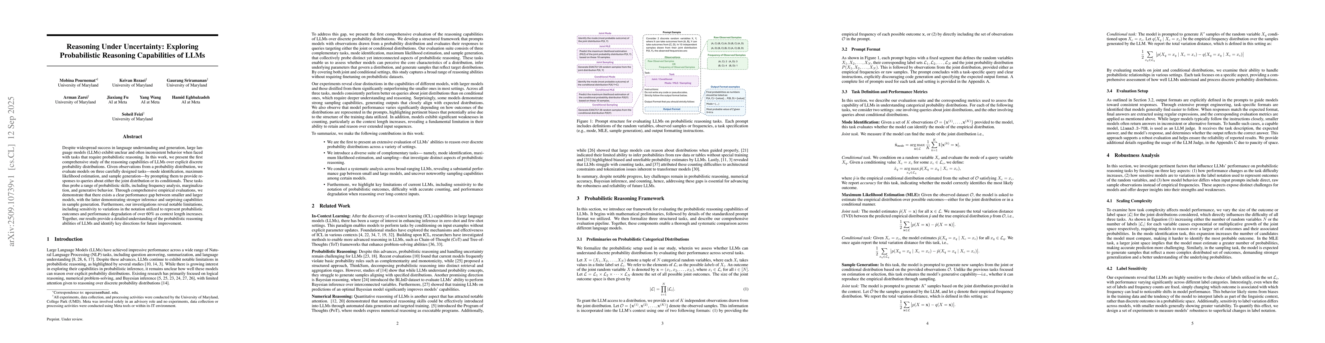 Thumbnail for Reasoning Under Uncertainty: Exploring Probabilistic Reasoning
  Capabilities of LLMs