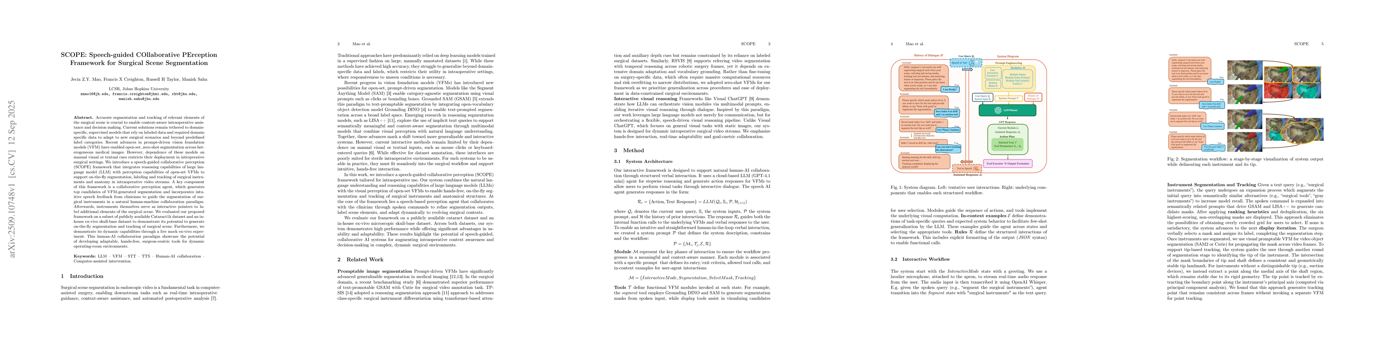 Thumbnail for SCOPE: Speech-guided COllaborative PErception Framework for Surgical
  Scene Segmentation