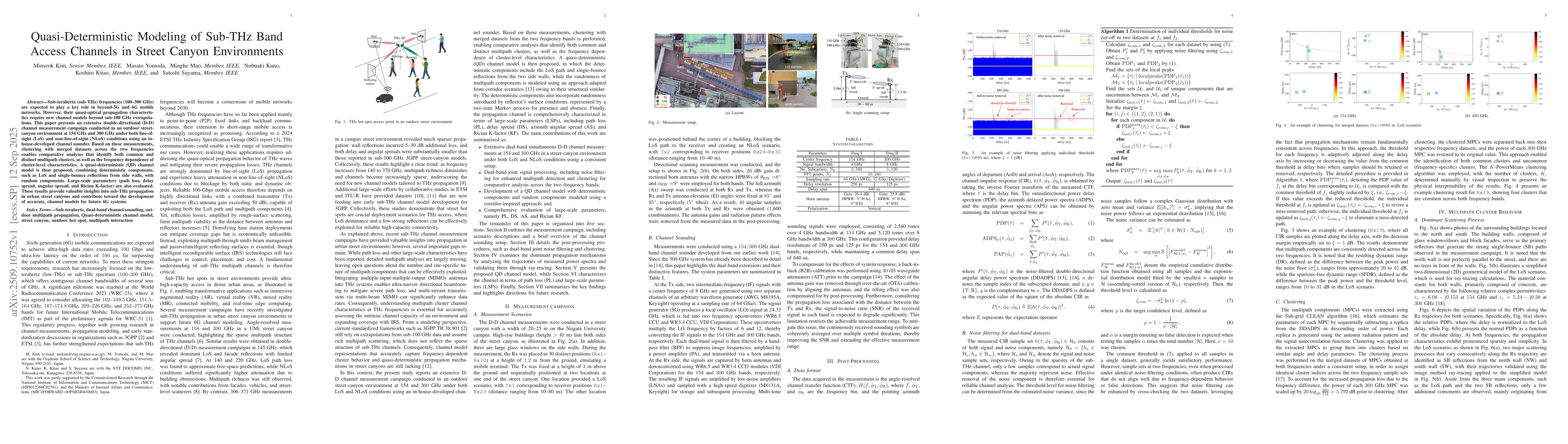Thumbnail for Quasi-Deterministic Modeling of Sub-THz Band Access Channels in Street
  Canyon Environments