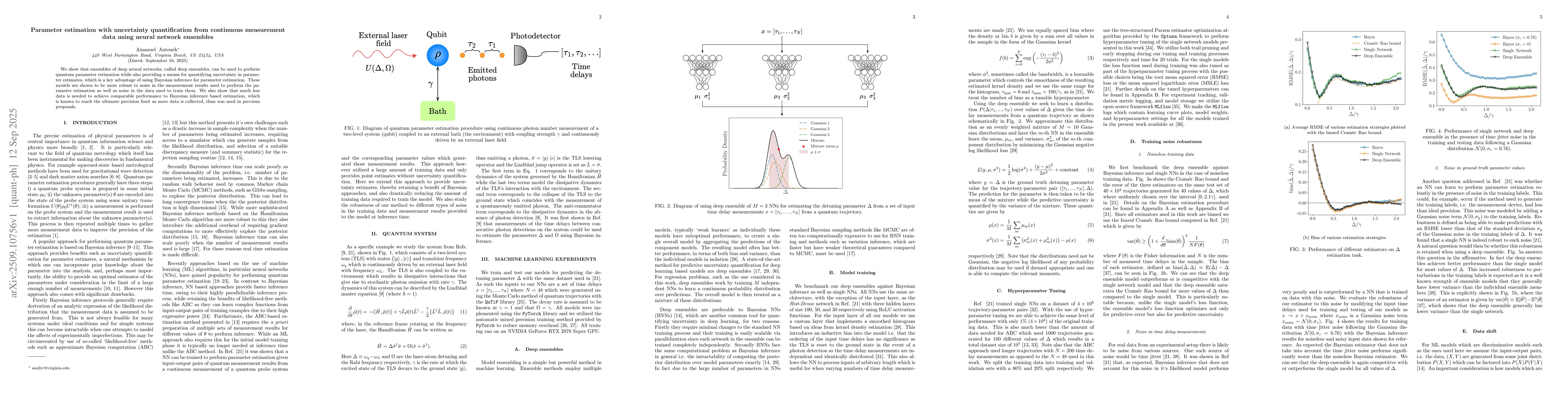Thumbnail for Parameter estimation with uncertainty quantification from continuous
  measurement data using neural network ensembles