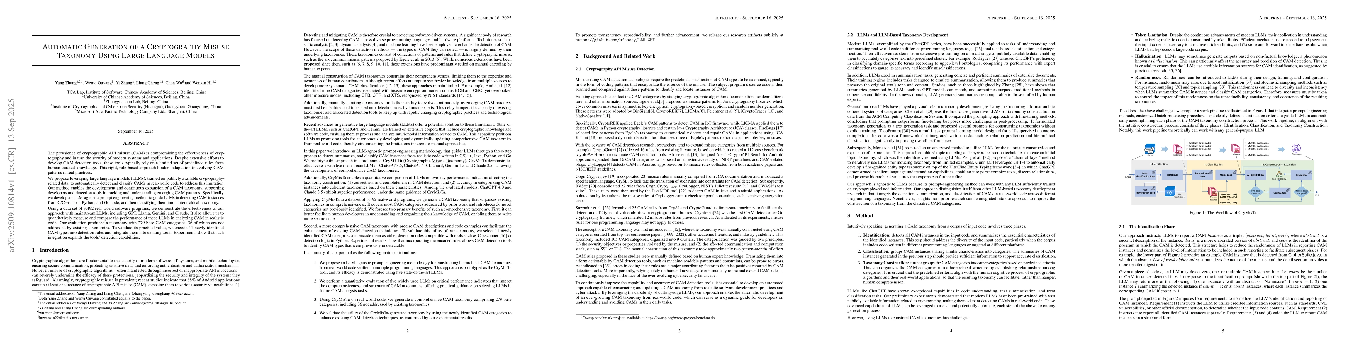 Thumbnail for Automatic Generation of a Cryptography Misuse Taxonomy Using Large
  Language Models