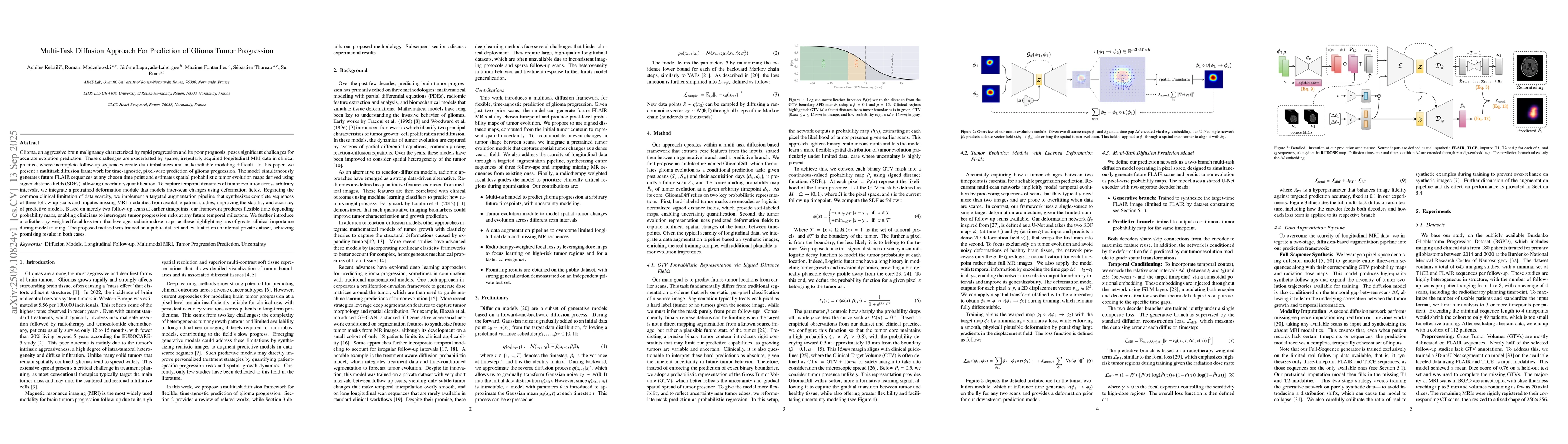 Thumbnail for Multi-Task Diffusion Approach For Prediction of Glioma Tumor Progression
