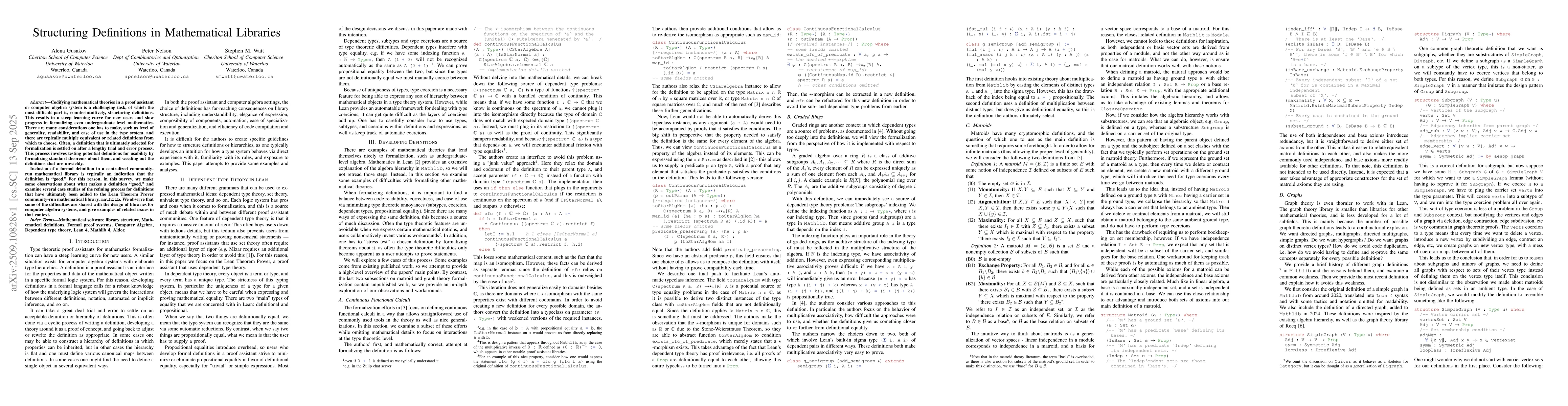 Thumbnail for Structuring Definitions in Mathematical Libraries