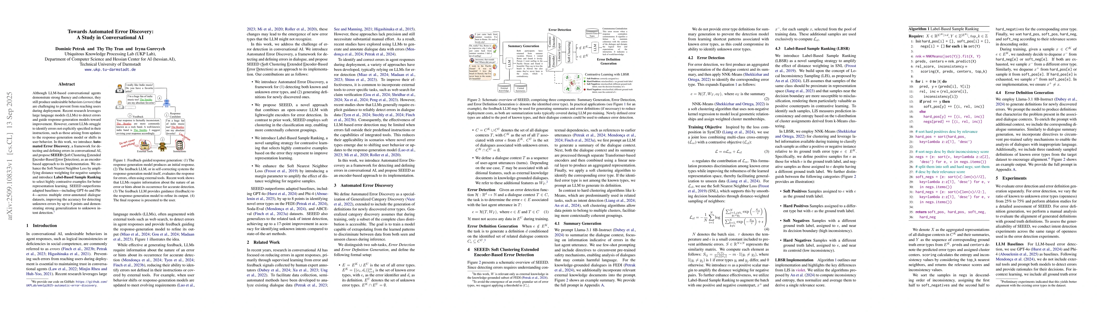 Thumbnail for Towards Automated Error Discovery: A Study in Conversational AI