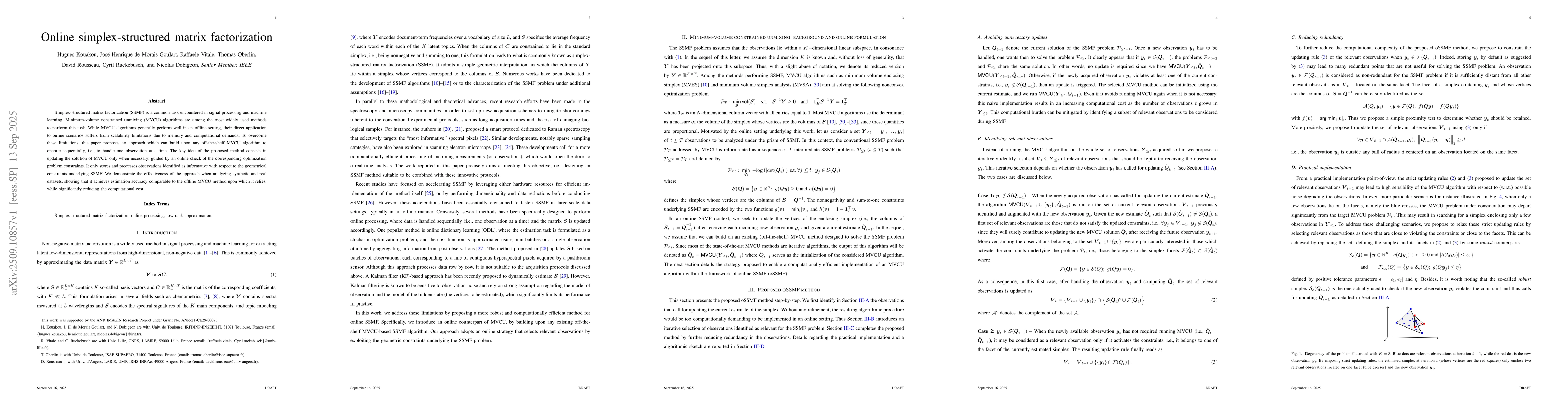 Thumbnail for Online simplex-structured matrix factorization