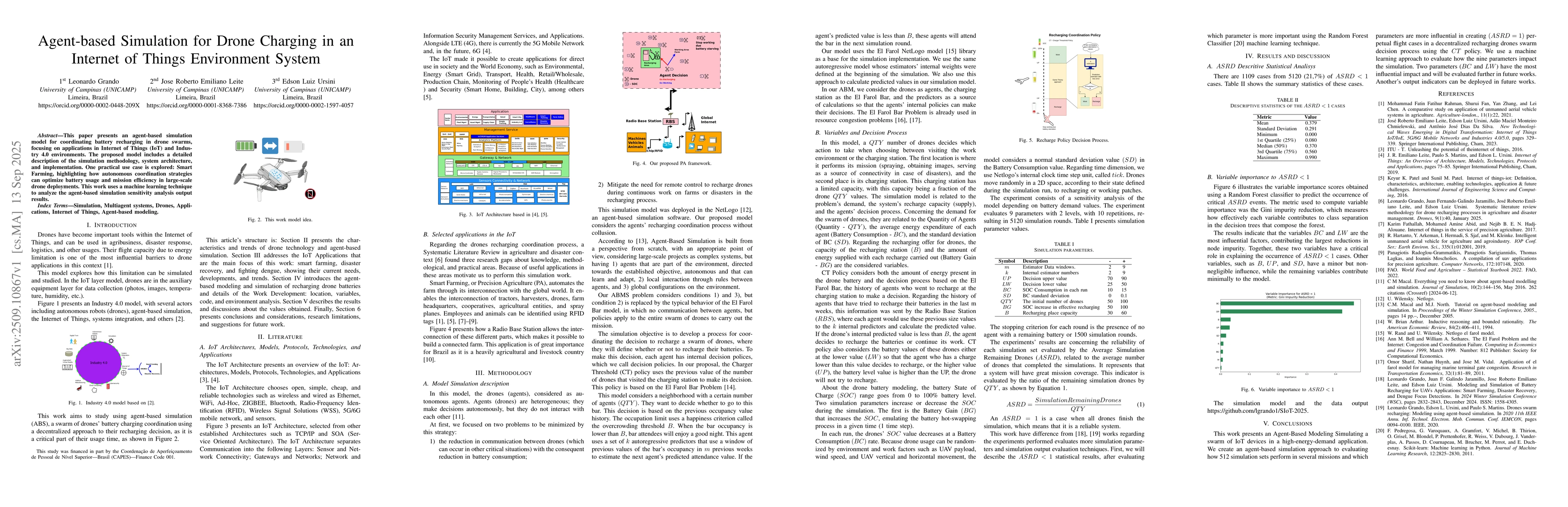 Thumbnail for Agent-based Simulation for Drone Charging in an Internet of Things
  Environment System